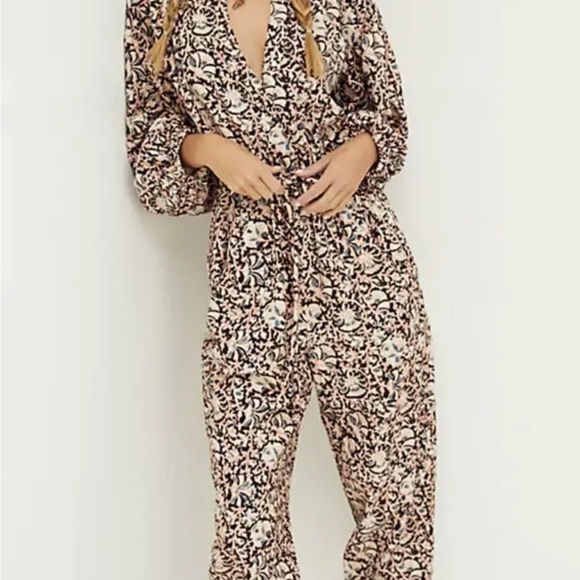Free People I got a feeling jumpsuit size xs fits xs-m floral print - Picture 2 of 7